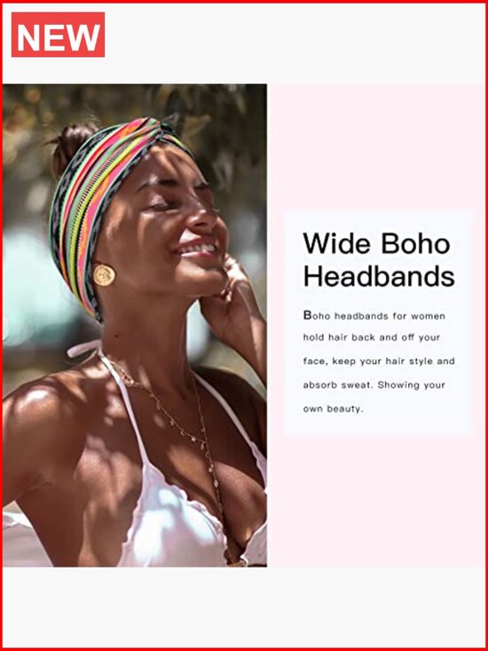 7\'\' Boho Turban Headband Large Hairband Twisted Hair Accessories 6 Pack main image 4